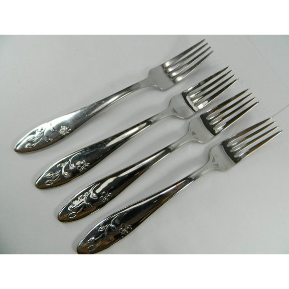 Lenox Butterfly Meadow Dinner Forks Set Of 4 In Great Condition Still Shiny! - Picture 4 of 11